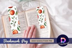Watercolor apple pattern with flowers and Bookmark PNG Product Image 1