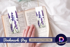 Watercolor lavender stalks design Bookmark PNG Product Image 1