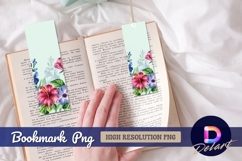 Watercolor floral design Bookmark PNG Product Image 1