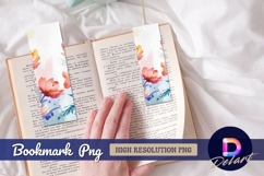 Watercolor floral bookmark png elegant Bookmark PNG Product Image 1