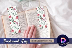 Watercolor floral pattern design bookmark png Product Image 1