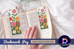 Colorful floral pattern with butterfly bookmark png Product Image 1