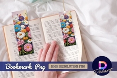 Vibrant daisy flower field bookmark png Product Image 1