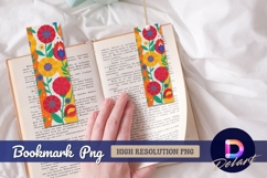 Colorful floral pattern design bookmark png Product Image 1