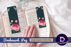 Floral bookmark png butterflies peonies design Product Image 1