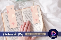 Peach stars celestial pattern bookmark png Product Image 1
