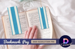 Blue and white striped distressed bookmark png Product Image 1