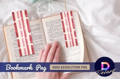 Pink and red watercolor vertical stripes Bookmark Png Product Image 1