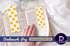 Yellow polka dot pattern Bookmark PNG Design Product Image 1