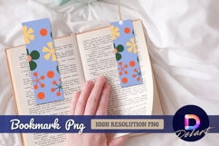 Retro flower power floral Bookmark Png Product Image 1