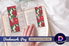 Poinsettia festive illustration floral Bookmark PNG Design Product Image 1