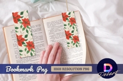 Festive floral bookmark png christmas Bookmark PNG Design Product Image 1