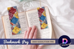 Colorful decorative cracking paint tile Bookmark PNG Design Product Image 1