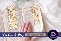 Sepia toned wildflower botanical Bookmark PNG Design Product Image 1