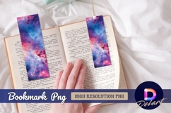Galaxy space nebula watercolor Bookmark PNG Design Product Image 1