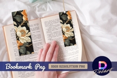 Floral design featuring elegant peony Bookmark PNG Design Product Image 1