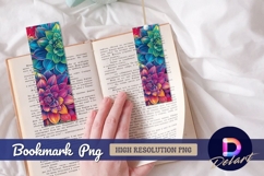 Vibrant colorful floral Bookmark PNG Design Product Image 1