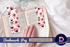 Pink floral pattern Bookmark PNG Design Product Image 1