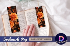 Elegant orange roses with dark Bookmark PNG Design Product Image 1