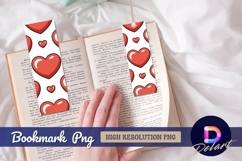 Red heart pattern background Bookmark png Product Image 1