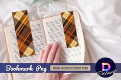 Warm autumnal plaid pattern Bookmark PNG Design Product Image 1