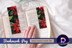 Poinsettia pine cone festive foliage Bookmark PNG Design Product Image 1
