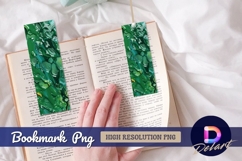 Green acrylic paint abstract texture bookmark png Product Image 1