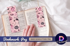 Pink halloween seamless pattern Bookmark PNG Design Product Image 1