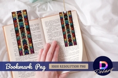 Colorful knitted pattern for bookmark png Product Image 1