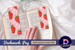 Strawberry patterned bookmark png fresh fruit Design Product Image 1