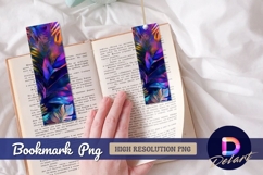 Vibrant colorful tropical leaves illustration Bookmark PNG Product Image 1