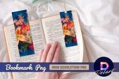 Floral bouquet with lily and rose hues Bookmark PNG Product Image 1