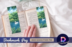 Duck on pond nature scene Bookmark PNG Product Image 1