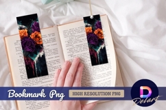 Colorful roses digital painting Bookmark PNG Product Image 1