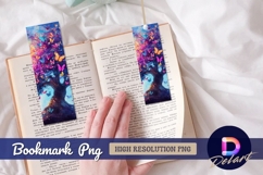 Butterfly tree colorful art Bookmark PNG Product Image 1