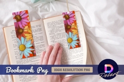 Colorful daisy flower illustration Bookmark PNG Product Image 1