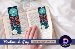 Butterfly meadow mountain night Bookmark PNG Product Image 1