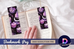 Watercolor halloween cupcakes Bookmark PNG Product Image 1