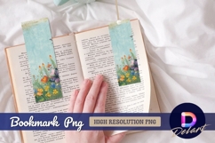Vintage floral butterfly Bookmark PNG Product Image 1