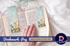 Gnome floral watercolor background Bookmark PNG Product Image 1