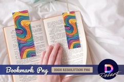 Colorful swirls embossed texture bookmark png design Product Image 1