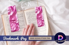 Crumpled pink metallic texture bookmark png Product Image 1