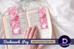 Pink marble texture watercolor background bookmark png Product Image 1