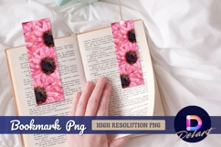 Pink sunflowers artwork Bookmark PNG Product Image 1
