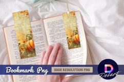 Autumnal pumpkin floral Bookmark PNG Product Image 1