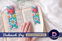 Colorful paper cut flowers Bookmark PNG Product Image 1
