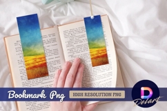 Grungy colorful landscape illustration Bookmark PNG Product Image 1