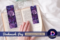 Purple rose floral Bookmark PNG Product Image 1