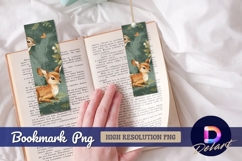 Watercolor deer and rabbit forest bookmark png Product Image 1