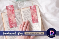 Pink floral sparkle background for bookmark png Product Image 1